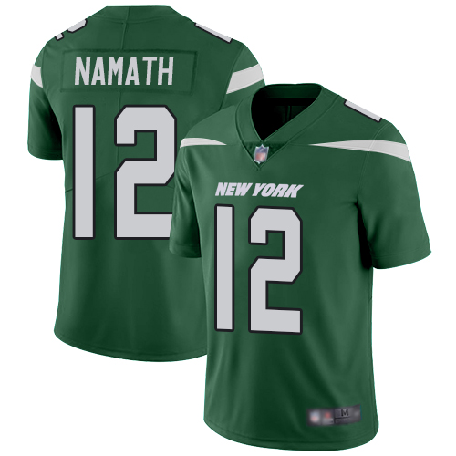 Joe Namath Limited Green Home Men's Jersey - Football New York Jets #12 Vap