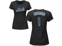 #1 Amed Rosario Women's Black Baseball - Name & Number New York Mets T-Shirt