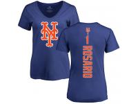 #1 Amed Rosario Women's Royal Blue Baseball - Backer New York Mets T-Shirt