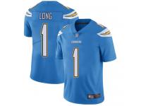 #1 Limited Ty Long Electric Blue Football Alternate Men's Jersey Los Angeles Chargers Vapor Untouchable