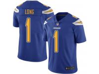 #1 Limited Ty Long Electric Blue Football Men's Jersey Los Angeles Chargers Rush Vapor Untouchable