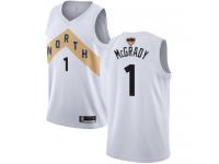#1  Tracy Mcgrady White Basketball Men's Jersey Toronto Raptors City Edition 2019 Basketball Finals Bound
