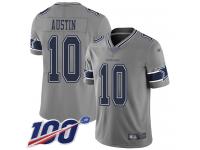 #10 Limited Tavon Austin Gray Football Men's Jersey Dallas Cowboys Inverted Legend 100th Season