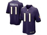 #11 Game Seth Roberts Purple Football Home Men's Jersey Baltimore Ravens