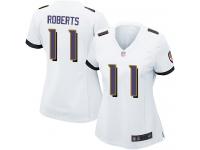 #11 Game Seth Roberts White Football Road Women's Jersey Baltimore Ravens