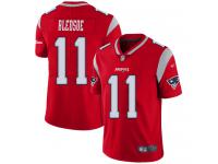 #11 Limited Drew Bledsoe Red Football Men's Jersey New England Patriots Inverted Legend