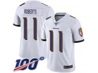 #11 Limited Seth Roberts White Football Road Youth Jersey Baltimore Ravens Vapor Untouchable 100th Season