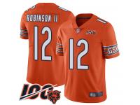 #12 Limited Allen Robinson Orange Football Alternate Men's Jersey Chicago Bears 100th Season