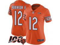 #12 Limited Allen Robinson Orange Football Alternate Women's Jersey Chicago Bears 100th Season