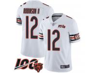 #12 Limited Allen Robinson White Football Road Men's Jersey Chicago Bears Vapor Untouchable 100th Season