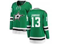 #13 Breakaway Mattias Janmark Green NHL Home Women's Jersey Dallas Stars