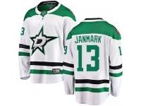 #13 Breakaway Mattias Janmark White NHL Away Men's Jersey Dallas Stars