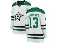 #13 Breakaway Mattias Janmark White NHL Away Women's Jersey Dallas Stars