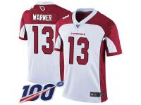 #13 Limited Kurt Warner White Football Road Men's Jersey Arizona Cardinals Vapor Untouchable 100th Season