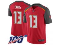 #13 Limited Mike Evans Red Football Home Men's Jersey Tampa Bay Buccaneers Vapor Untouchable 100th Season