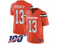 #13 Limited Odell Beckham Jr. Orange Football Alternate Men's Jersey Cleveland Browns Vapor Untouchable 100th Season