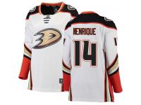 #14 Breakaway Adam Henrique Women's White NHL Jersey - Away Anaheim Ducks