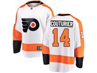 #14 Breakaway Sean Couturier White NHL Away Men's Jersey Philadelphia Flyers