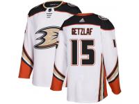#15 Adidas Authentic Ryan Getzlaf Men's White NHL Jersey - Away Anaheim Ducks