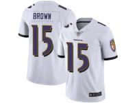 #15 Baltimore Ravens Marquise Brown Limited Men's Road White Jersey Football Vapor Untouchable