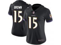 #15 Baltimore Ravens Marquise Brown Limited Women's Alternate Black Jersey Football Vapor Untouchable