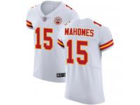#15 Elite Patrick Mahomes White Football Road Men's Jersey Kansas City Chiefs Vapor Untouchable