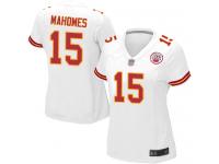 #15 Game Patrick Mahomes White Football Road Women's Jersey Kansas City Chiefs