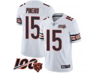 #15 Limited Eddy Pineiro White Football Road Men's Jersey Chicago Bears Vapor Untouchable 100th Season