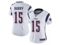 #15 Limited N'Keal Harry White Football Road Women's Jersey New England Patriots Vapor Untouchable