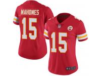 #15 Limited Patrick Mahomes Red Football Home Women's Jersey Kansas City Chiefs Vapor Untouchable