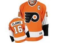 #16 Authentic Bobby Clarke Orange CCM NHL Men's Jersey Throwback Philadelphia Flyers