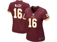 #16 Colt McCoy Washington Redskins Home Jersey _ Nike Women's Burgundy Red NFL Game