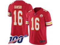 #16 Limited Len Dawson Red Football Home Youth Jersey Kansas City Chiefs Vapor Untouchable 100th Season