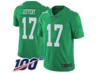 #17 Limited Alshon Jeffery Green Football Men's Jersey Philadelphia Eagles Rush Vapor Untouchable 100th Season