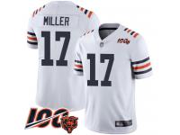 #17 Limited Anthony Miller White Football Youth Jersey Chicago Bears 100th Season