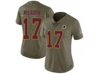 #17 Limited Terry McLaurin Olive Football Women's Jersey Washington Redskins 2017 Salute to Service
