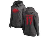 #17 Mecole Hardman Ash Football One Color Women's Kansas City Chiefs Pullover Hoodie