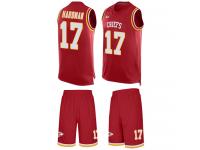 #17 Mecole Hardman Red Football Men's Jersey Kansas City Chiefs Tank Top Suit