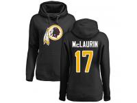 #17 Terry McLaurin Black Football Name & Number Logo Women's Washington Redskins Pullover Hoodie