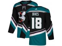 #18 Adidas Authentic Patrick Eaves Men's Black Teal NHL Jersey - Alternate Anaheim Ducks