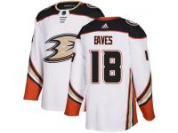 #18 Adidas Authentic Patrick Eaves Youth White NHL Jersey - Away Anaheim Ducks