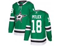 #18 Authentic Tyler Pitlick Green Adidas NHL Home Men's Jersey Dallas Stars