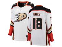 #18 Breakaway Patrick Eaves Women's White NHL Jersey - Away Anaheim Ducks