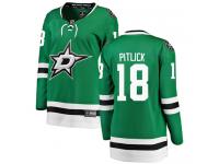 #18 Breakaway Tyler Pitlick Green NHL Home Women's Jersey Dallas Stars