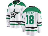 #18 Breakaway Tyler Pitlick White NHL Away Men's Jersey Dallas Stars