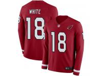 #18 Limited Kevin White Red Football Men's Jersey Arizona Cardinals Therma Long Sleeve