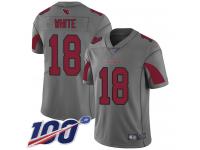 #18 Limited Kevin White Silver Football Men's Jersey Arizona Cardinals Inverted Legend 100th Season