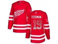#19 Adidas Authentic Steve Yzerman Men's Red NHL Jersey - Detroit Red Wings Drift Fashion