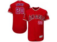 #20 Jonathan Lucroy Red Baseball Alternate Men's Jersey Los Angeles Angels of Anaheim Flex Base