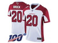 #20 Limited Tramaine Brock White Football Road Men's Jersey Arizona Cardinals Vapor Untouchable 100th Season